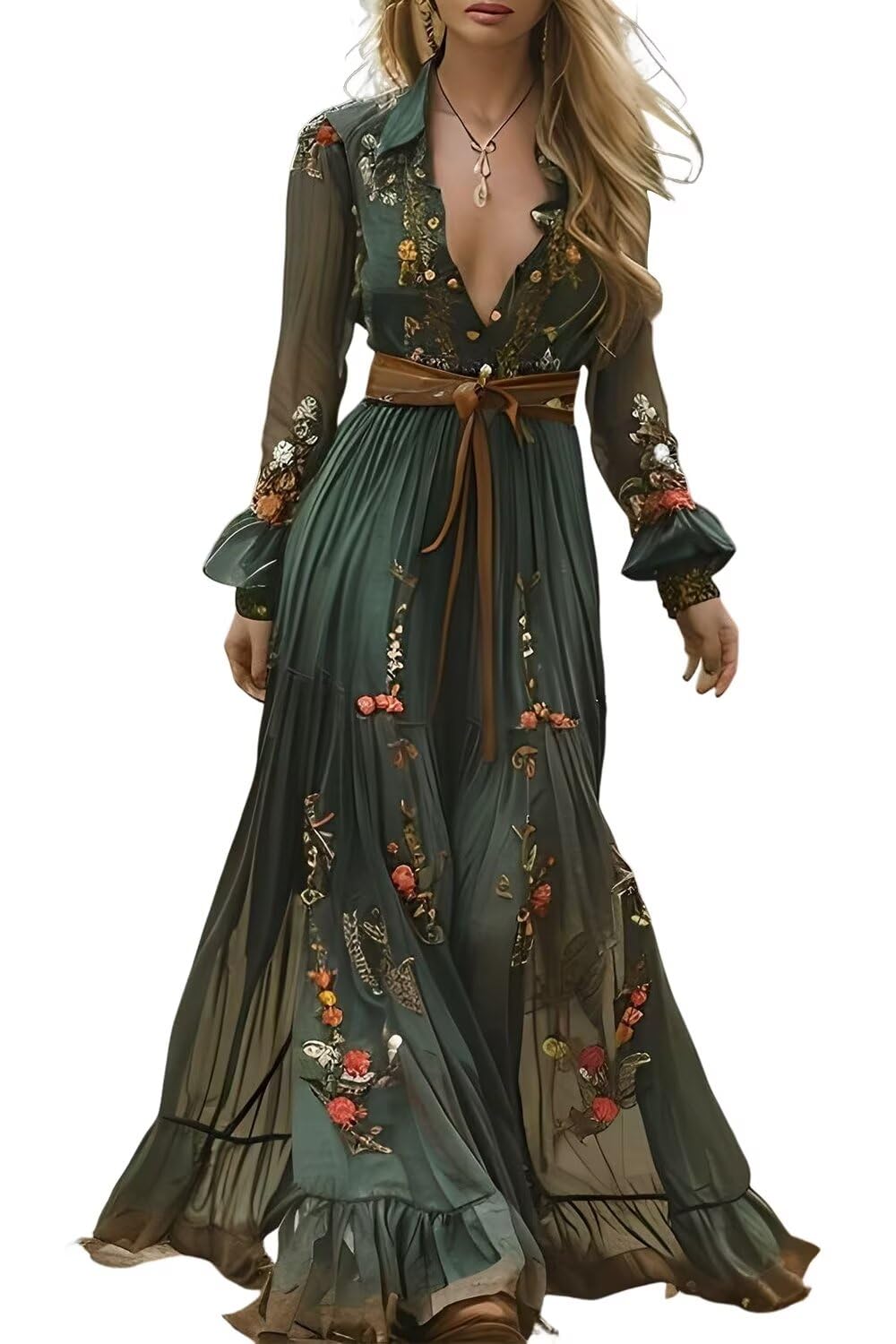 💎 Alti’s Shop Bohemian Garden Floral Maxi Dress