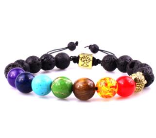 💎 Rainbow Volcanic Stone Bracelet