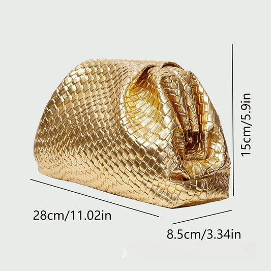🦋 Golden Weave Clutch