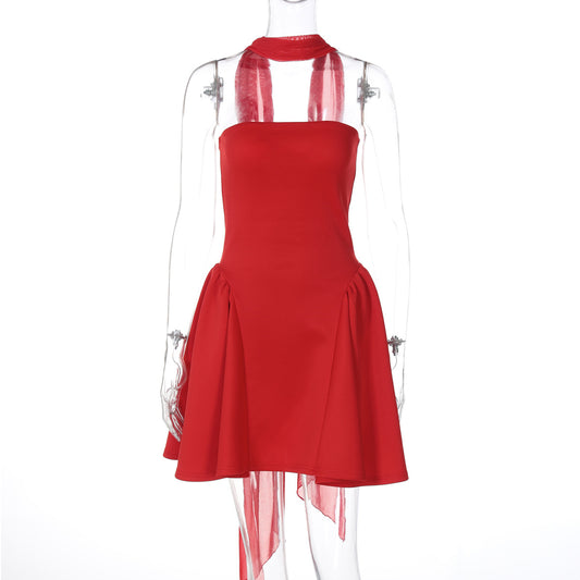 🦋 Chic Aura Strapless Mini Dress