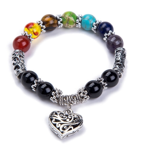 💎 Agate Stone Heart Bracelet