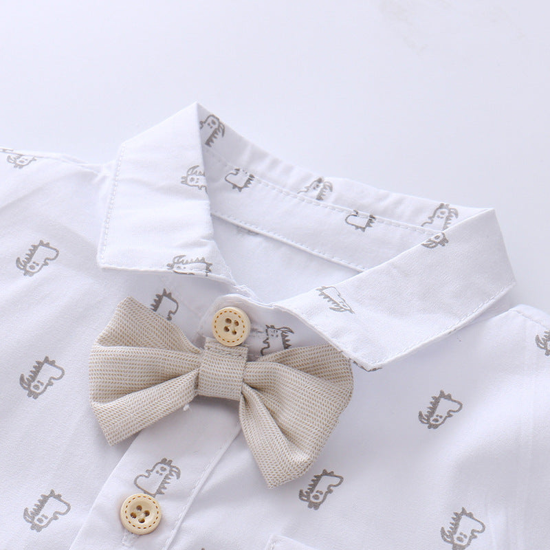 💎 Gentleman Outfit for Baby Boys with Suspender Shorts