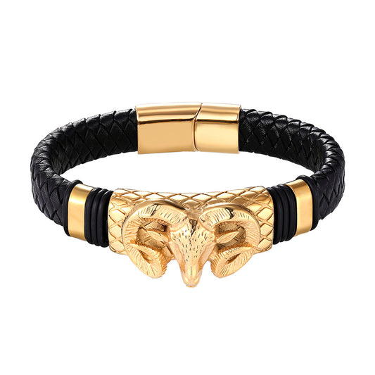 💎 Men's Constellation Stainless Steel Braided Bracelet