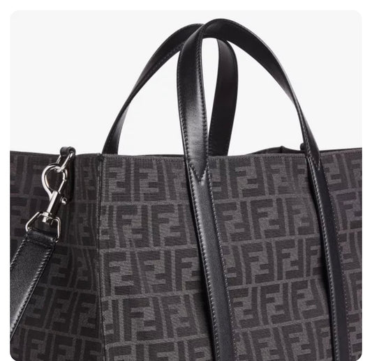 🌀 FendiFF Jacquard Fabric Shopper Bag