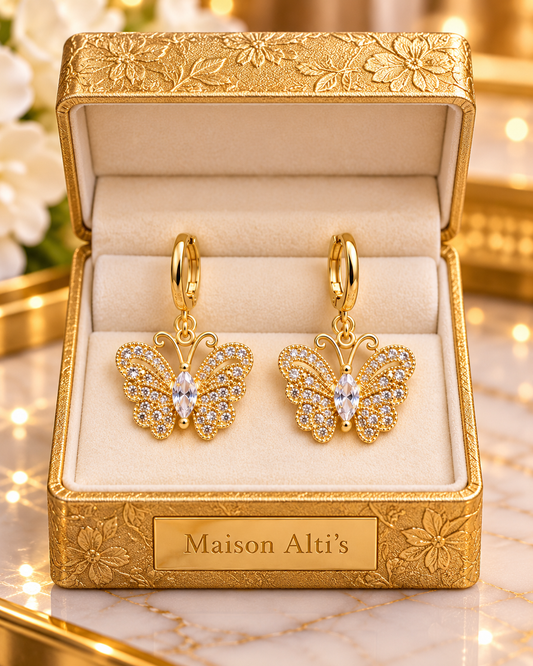 Maison Alti’s Golden Flutter Butterfly Earrings — product image 2