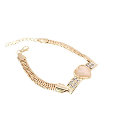 💎 Cat’s Eye Heart Bracelet