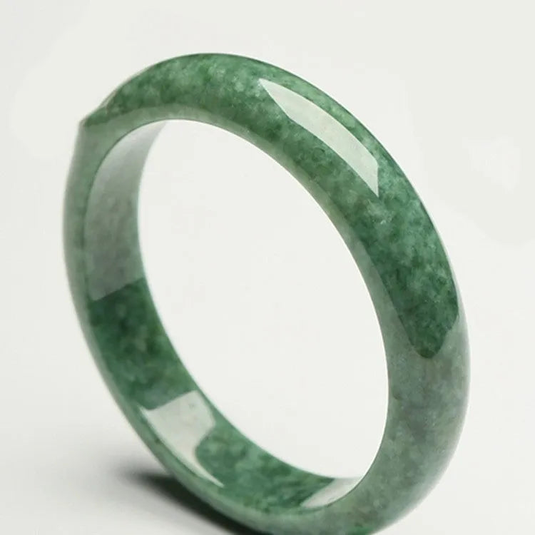💎 Dark Emerald Jade Bangle Bracelet