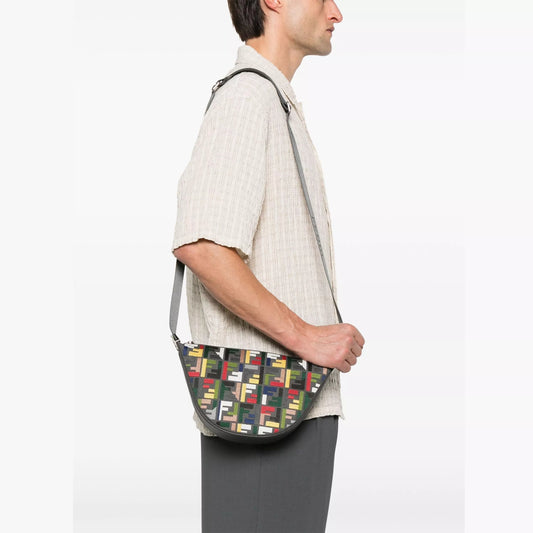 🌀 Fendi Melon Small FF Shoulder Bag with Multicolor Embroidery