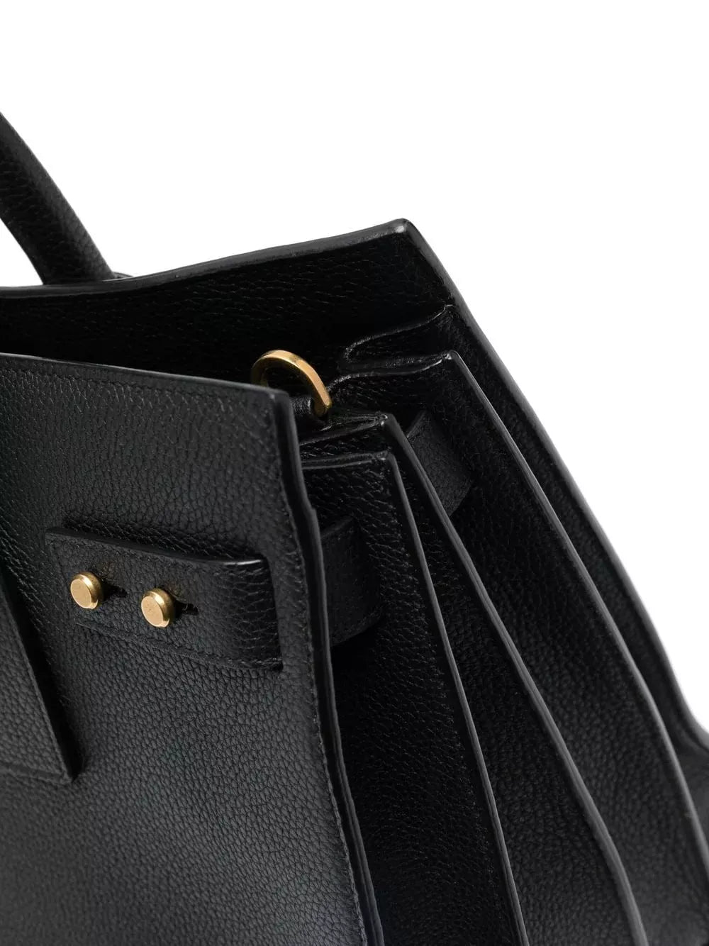Saint Laurent Sac De Jour Handbag in Black Calf Leather