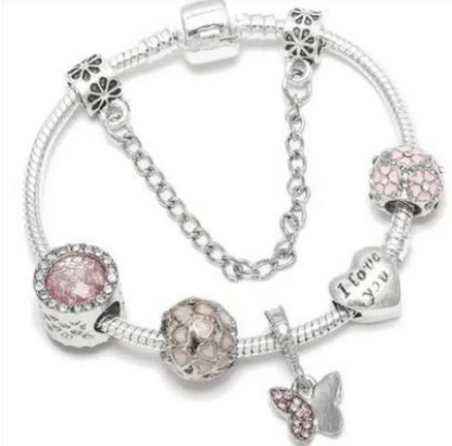 💎 Colorful Crystal Love Heart Bracelet