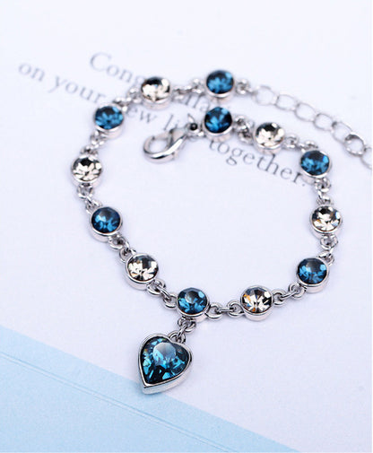 💎 Heart of the Ocean Austrian Crystal Heart Bracelet