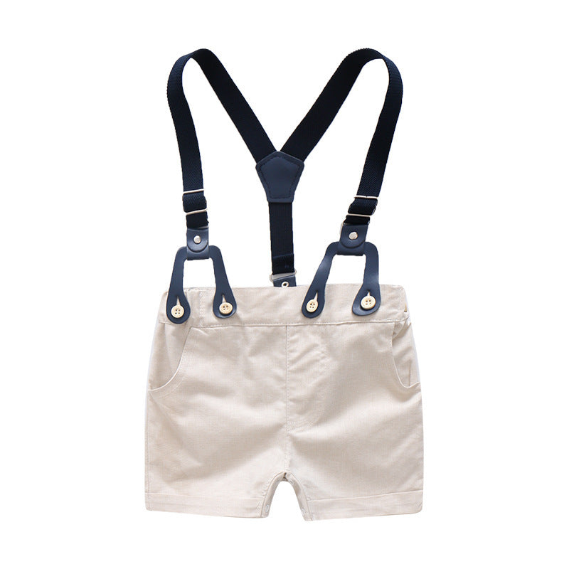 💎 Gentleman Outfit for Baby Boys with Suspender Shorts