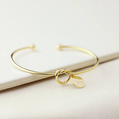 💎 Personalized Heart Knot Bracelet
