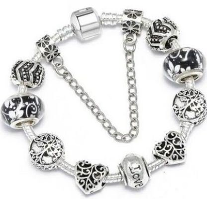 💎 Colorful Crystal Love Heart Bracelet