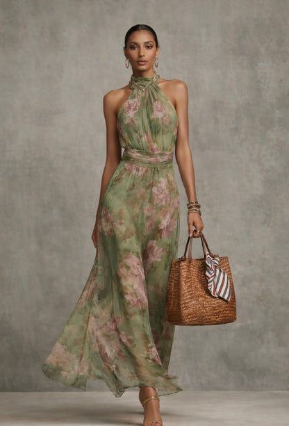 Valencia Ruffle Maxi Dress