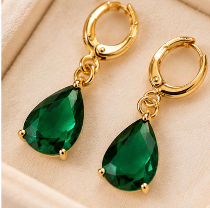 Maison Alti’s Emerald Glow Teardrop Earrings — product image 4