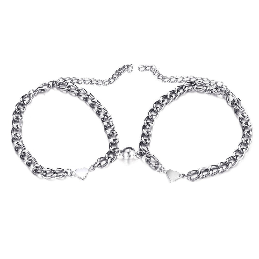💎 Magnetic Heart Couples Bracelet