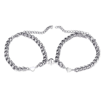 💎 Magnetic Heart Couples Bracelet