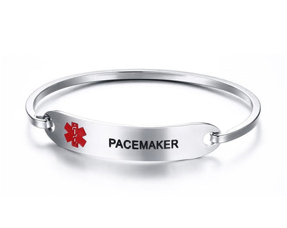 💎 Stainless Steel Pacemaker Medical Alert Bracelet
