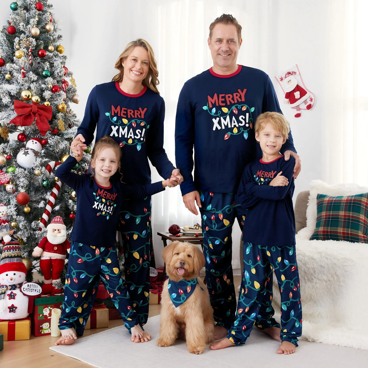 Baby Christmas Pajamas Family Matching Pjs Gifts Holiday Long Sleeve One-Piece Sleeper for Baby Shower Gift with Socks Size 12-18M