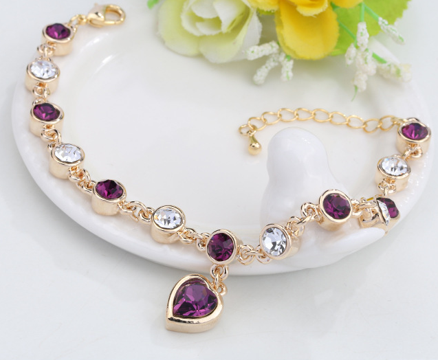 💎 Heart of the Ocean Austrian Crystal Heart Bracelet