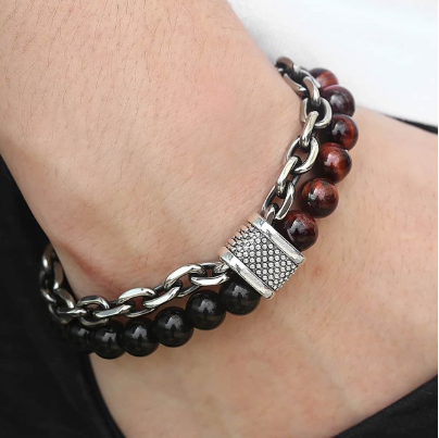 💎 Natural Stone Beaded Bracelet