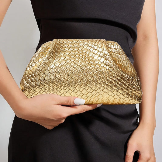 Golden Weave Clutch