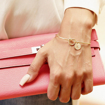 💎 Personalized Heart Knot Bracelet