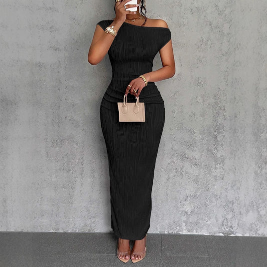 Ripple Elegance Off-Shoulder Dress🌺