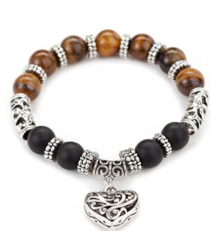 💎 Agate Stone Heart Bracelet