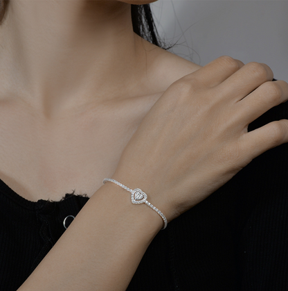 💎 Sterling Silver Heart Bracelet