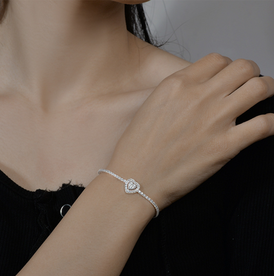 💎 Sterling Silver Heart Bracelet