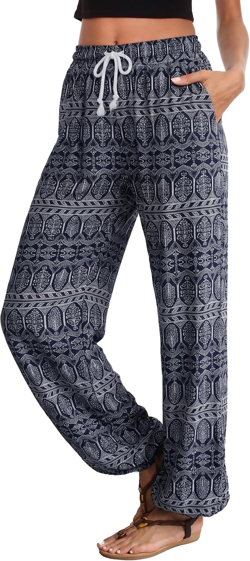 Women'S Floral Boho Yoga Harem Jogger Pants
