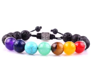 💎 Rainbow Volcanic Stone Bracelet