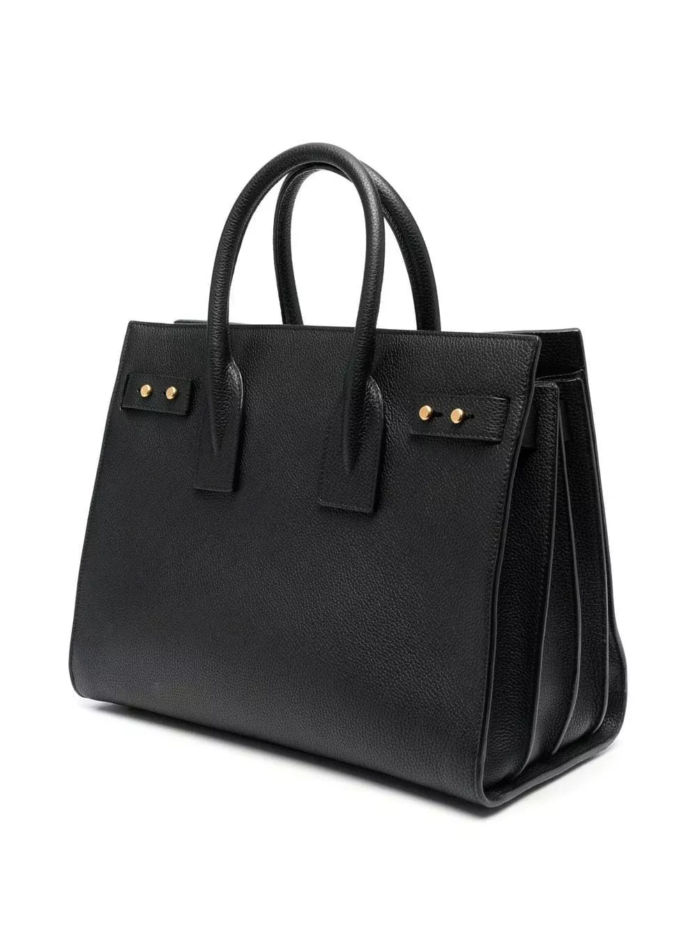 Saint Laurent Sac De Jour Handbag in Black Calf Leather