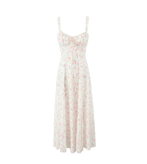 💎 Riviera Bloom Floral Midi Dress