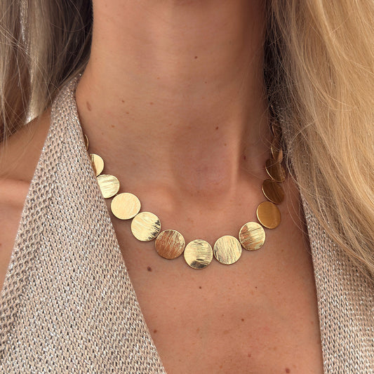 Golden Disc Necklace