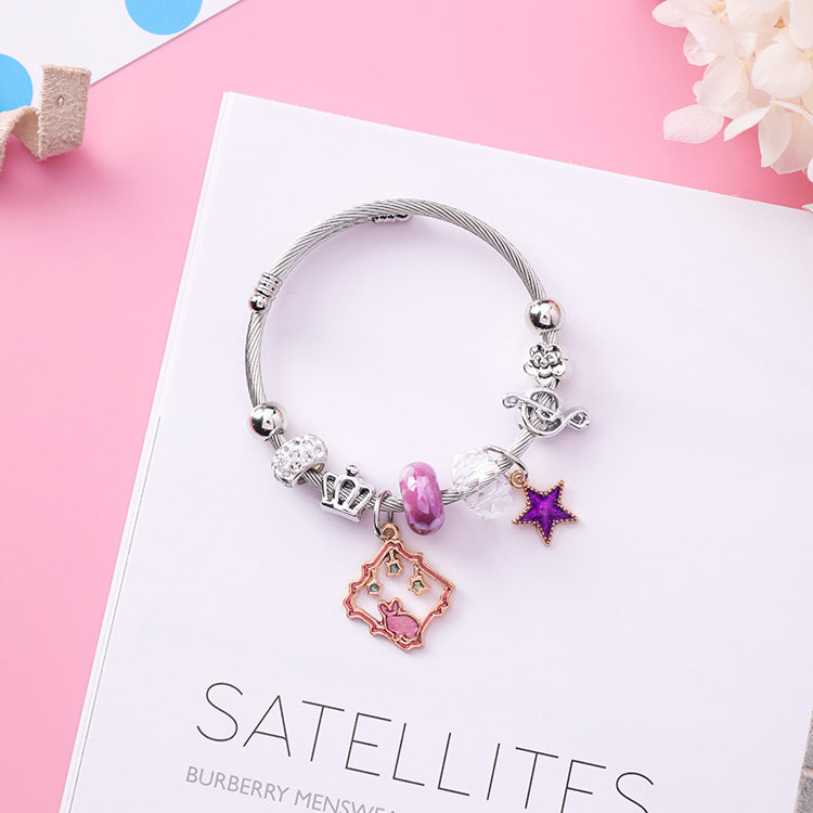 💎 Crystal Rabbit Charm Bracelet