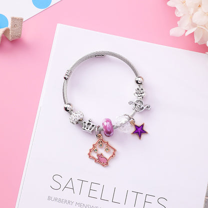 💎 Crystal Rabbit Charm Bracelet