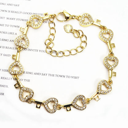 💎 Sparkling Zirconia Floral Bracelet
