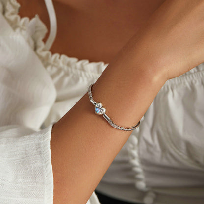 💎 Moonstone Silver Heart Bracelet
