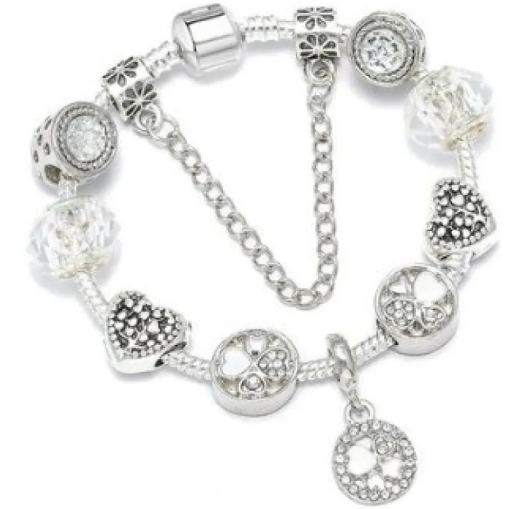 💎 Colorful Crystal Love Heart Bracelet