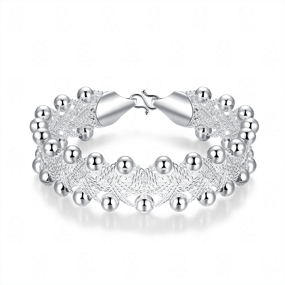 💎 Luminous Silver Woven Bracelet