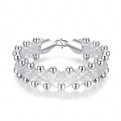 💎 Luminous Silver Woven Bracelet