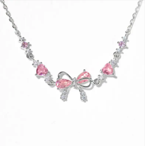 💎 Delicate Zircon Heart Bow Bracelet