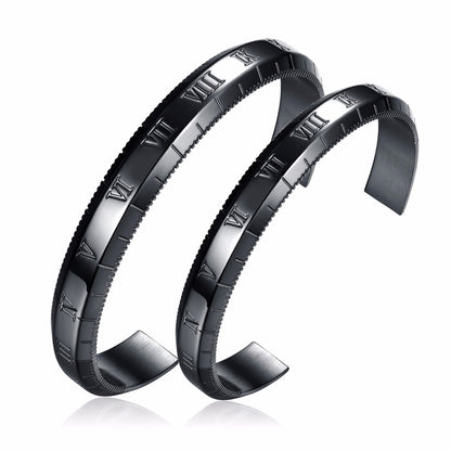 💎 Classic Roman Numeral Cuff Bracelet