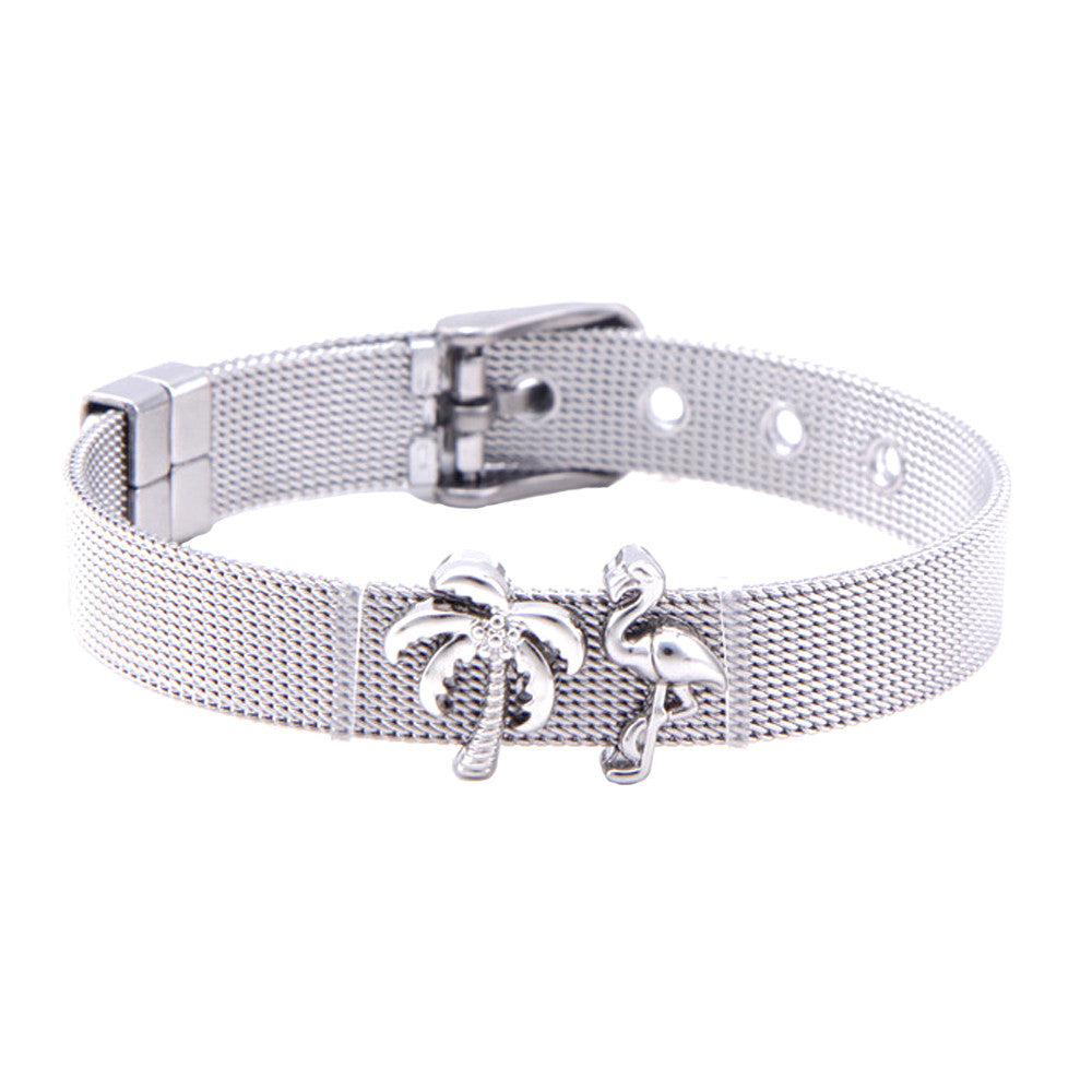 💎 World Map Stainless Steel Bracelet
