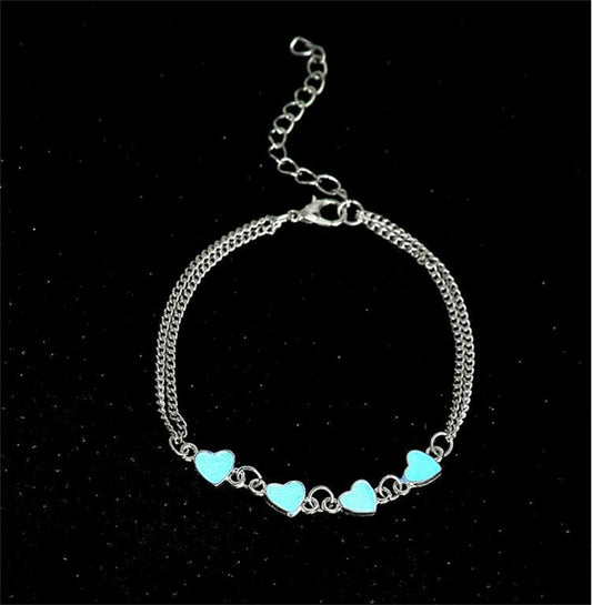 💎 Interlocking Heart Silver Bracelet