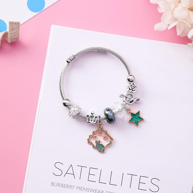 💎 Crystal Rabbit Charm Bracelet