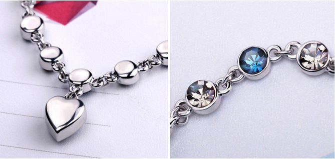 💎 Heart of the Ocean Austrian Crystal Heart Bracelet